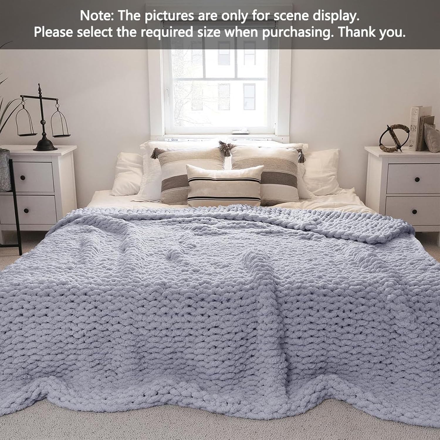 Wttfc Chunky Knit Blanket, Luxury Chunky Knit Blanket Throw, Chunky Knit Throw Blanket for Couch, Hand Knitted Chenille Blanket for Sofa and Bed, Machine Washable,Yellow,150x180cm