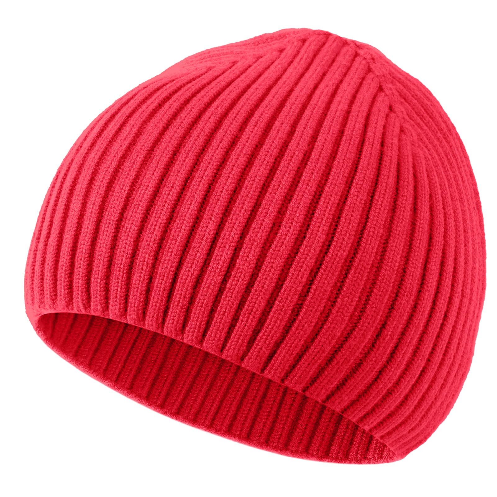 Wool Beanie for Men Women, Seamless Knit Warm Winter Hat Skull Caps