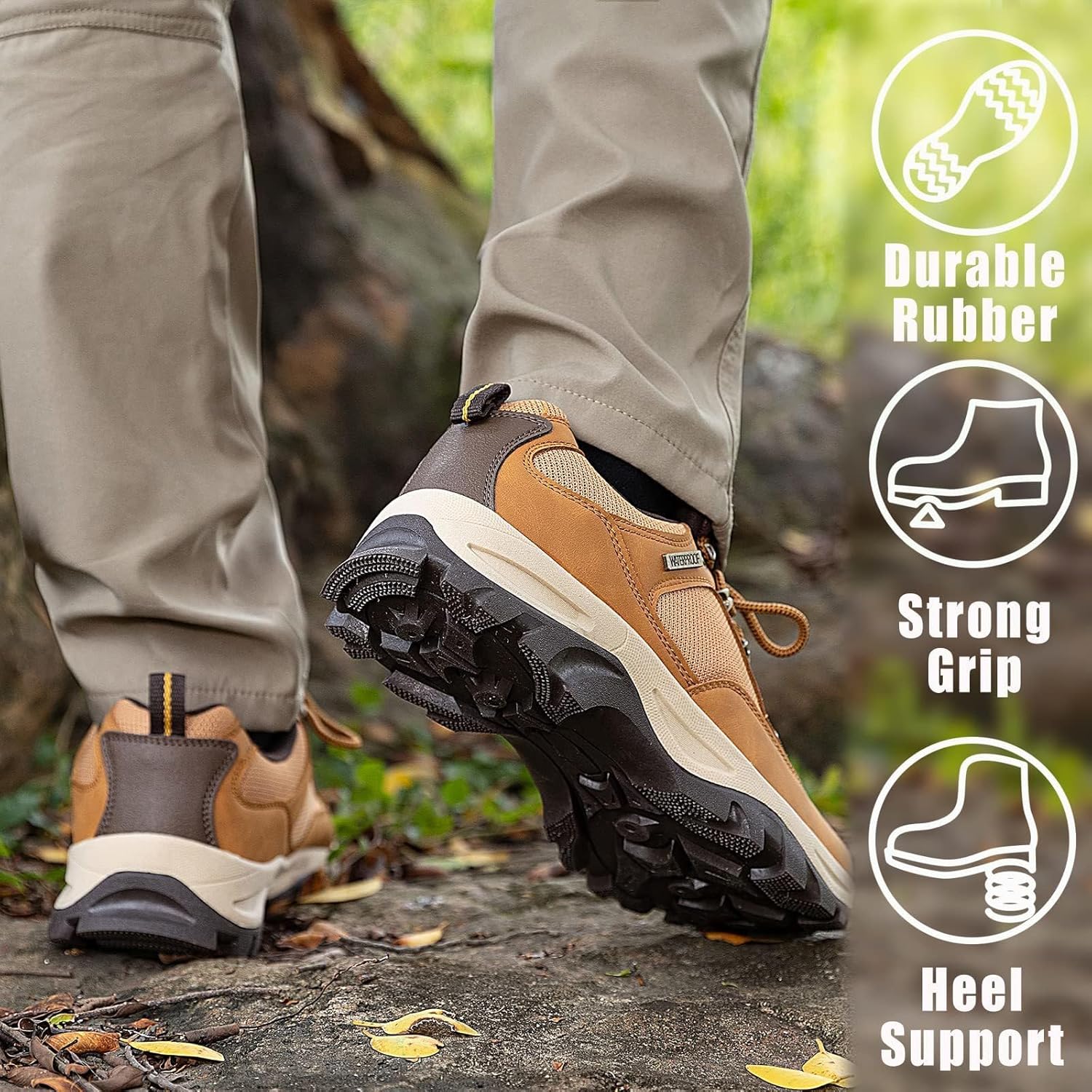 CC-Los Men's Hiking Boots Waterproof Casual Chukka Boots for Men - Image 3