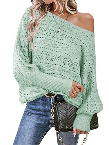 Cakulo Womens Off Shoulder Sweater Top Fall Outfits Fashion 2025