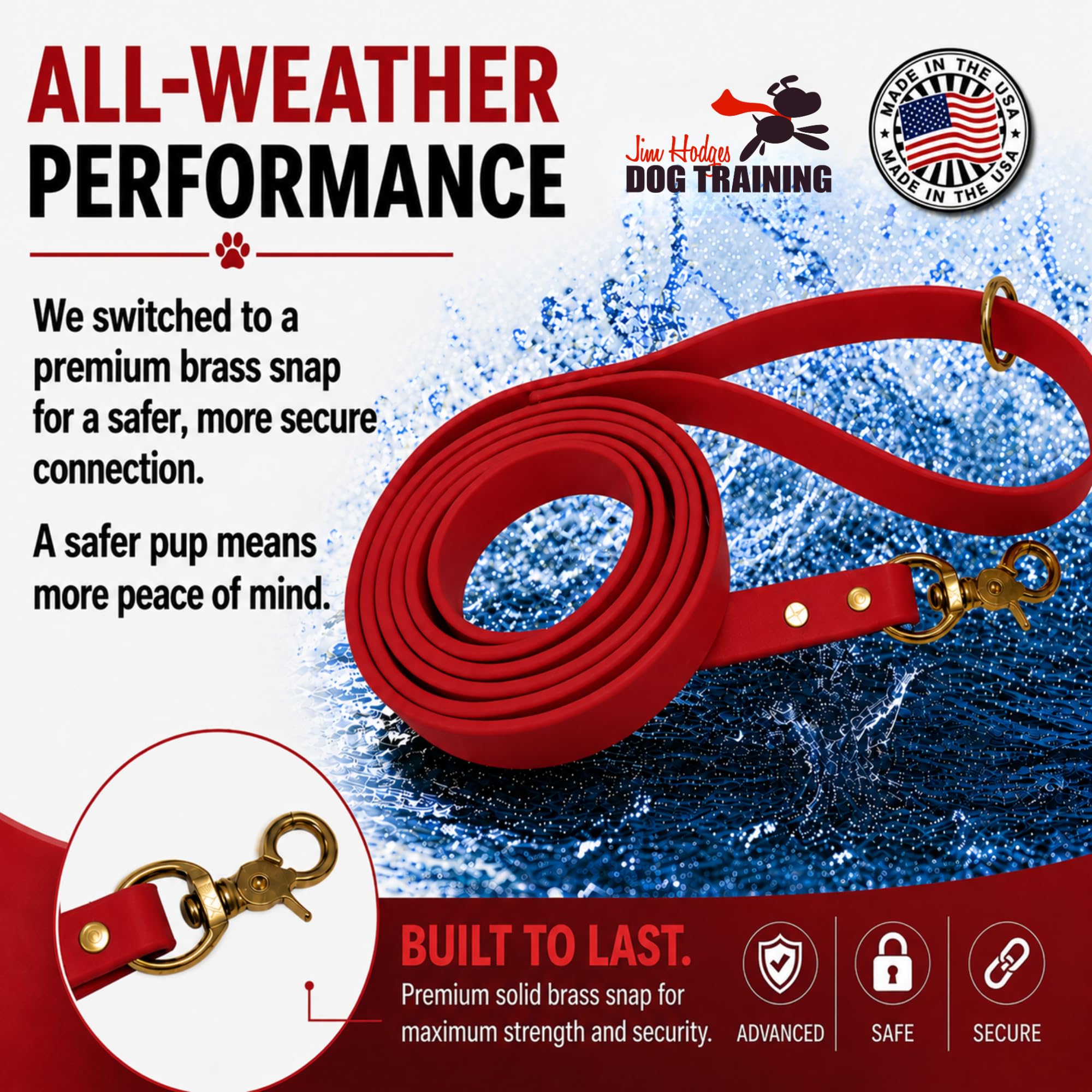 Gummy Laisse de Dressage pour Chien, en biothane, imperméable, résistante aux intempéries, 1,8 m de Long pour Chiens ou Chiots de Petite, Moyenne et Grande Taille, différentes