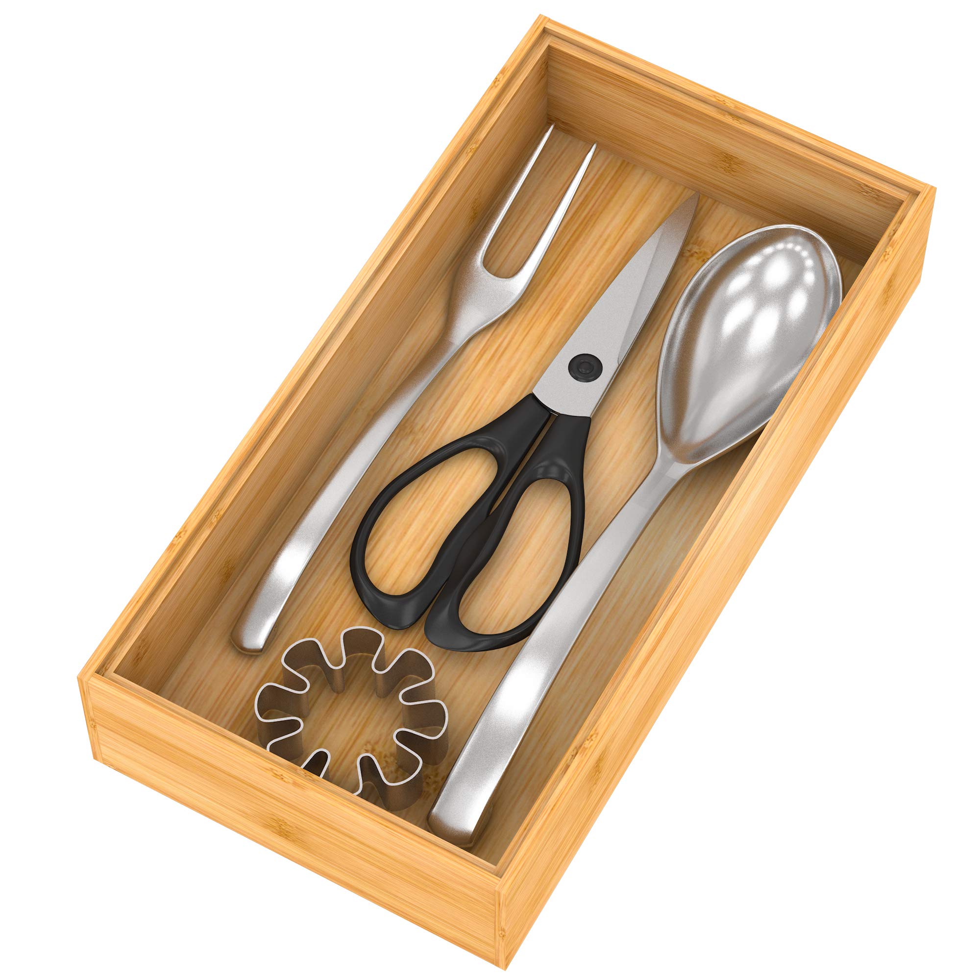 Organizador De Cajón De Cocina 60x50 Cm Gris Pizarra - Para Cubiertos Y Utensilios, Plástico Resistente