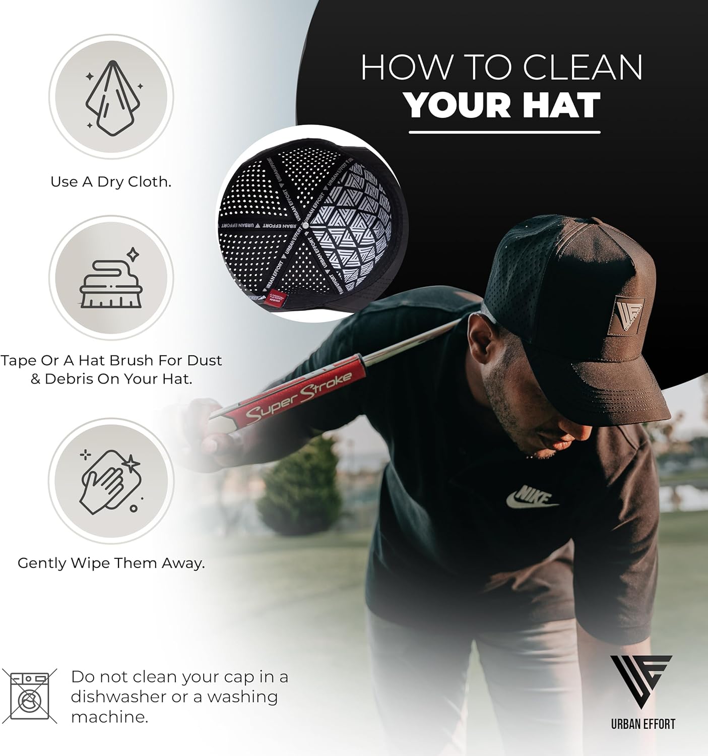 Urban Effort Hydro Performance Hat-Water-Resistant Baseball Cap-Men and Women-Great Snapback for Golf, Adventure,Lake,Workout - Image 5