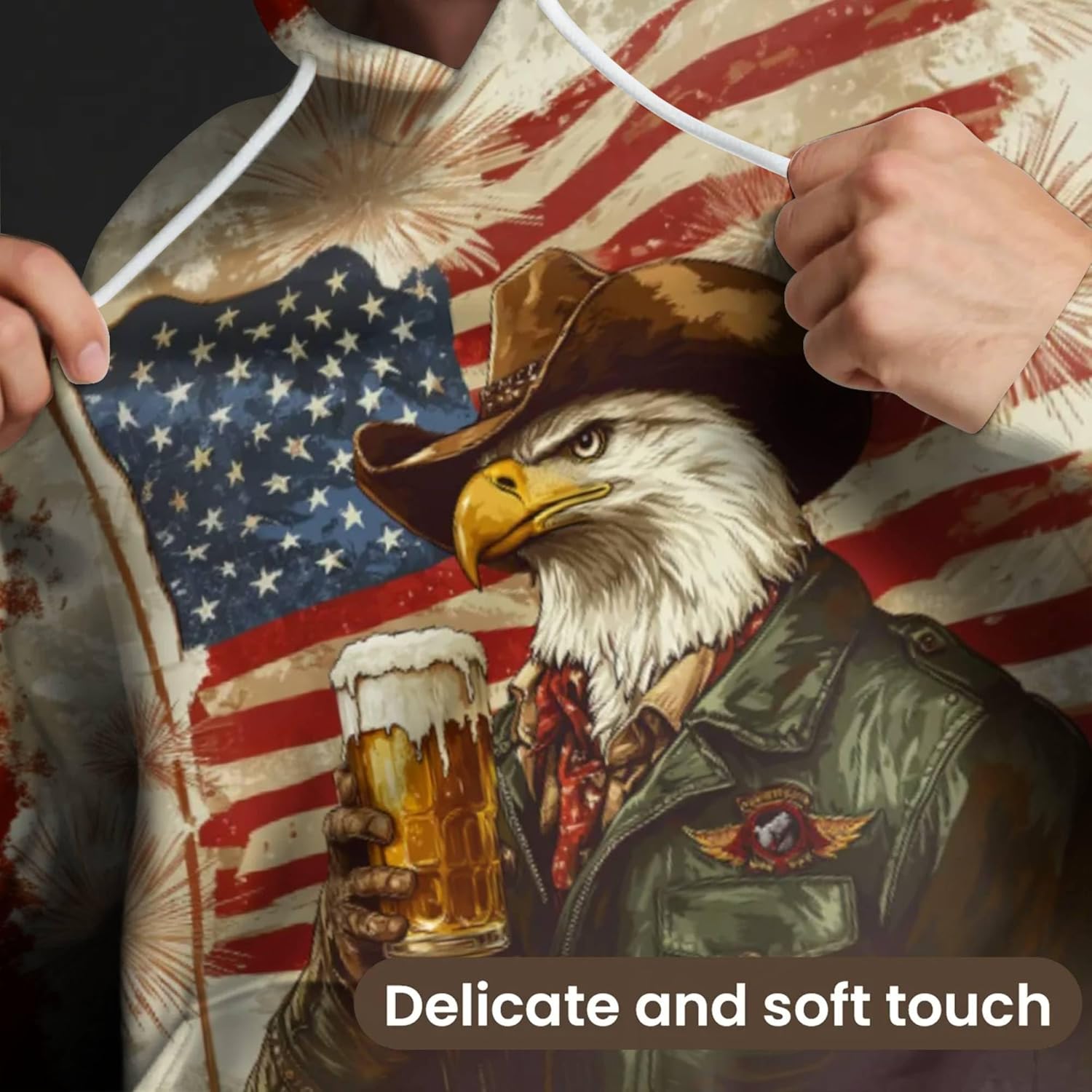 3D Graphic Hoodies for Men Cool Unique Printed Sweatshirt Fabric Comfortable Casual Pullover Novelty Gift for Him - Image 7