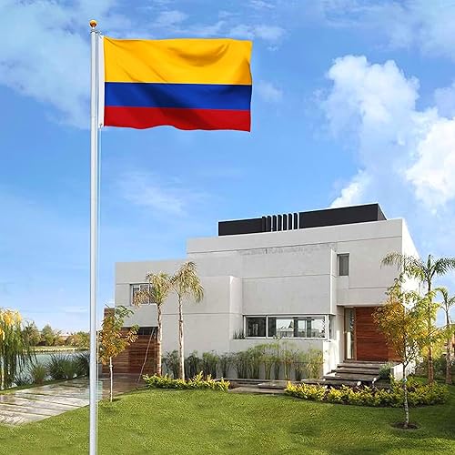 Miniatura 5 de Bandera de Colombia de 3 x 5 pies para exterior, nailon resistente, rayas cosidas, a prueba de decoloración, de larga duración, bandera nacional