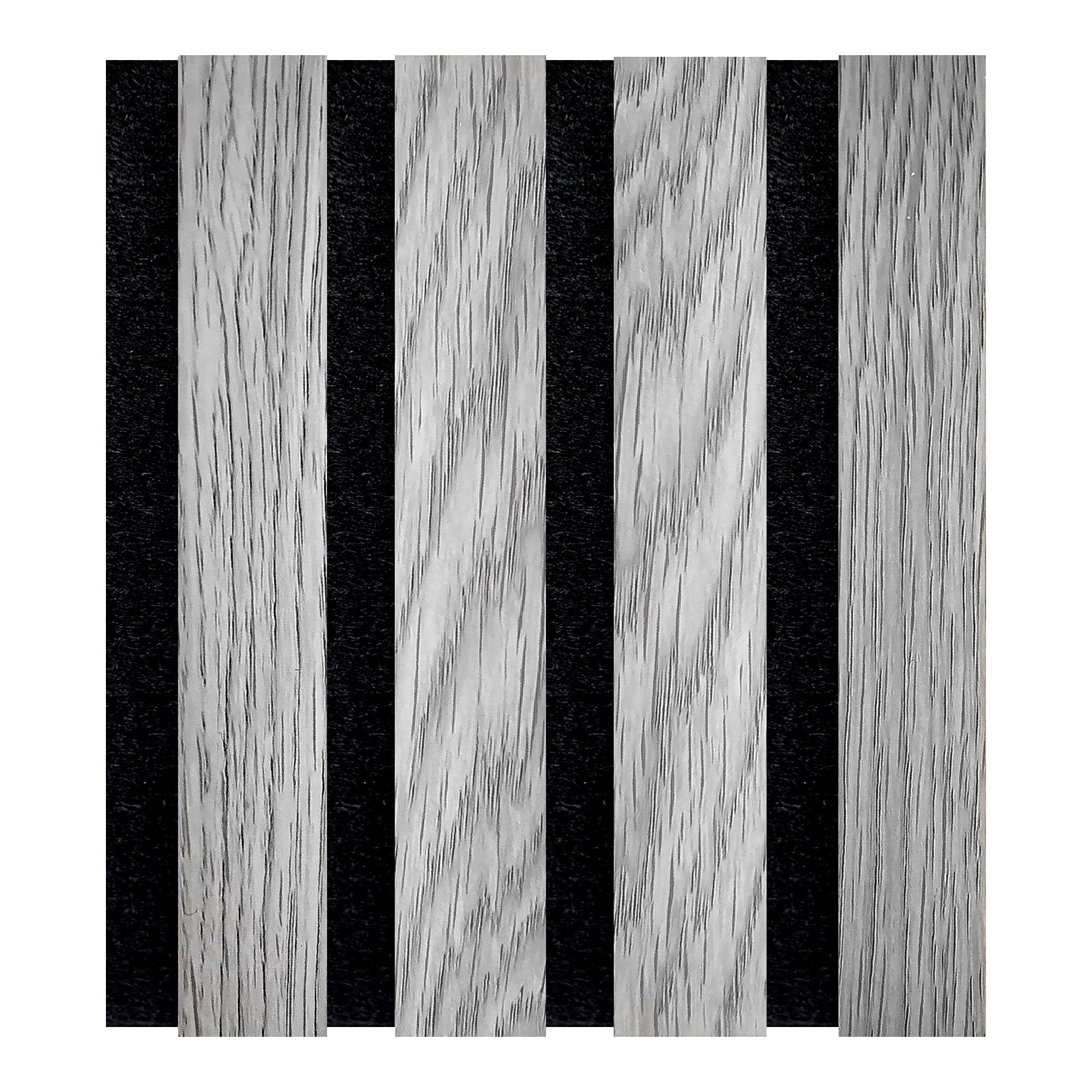 Decoranddecor Acoustic Slat Wood Wall Panels and Ceiling Panelling Decorative 3D MDF 16cmx24cm - Grey