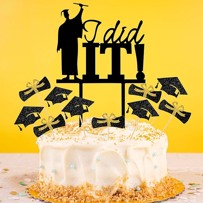 Buy Whaline 51 Pack Graduation Cake Toppers, Grad Cupcake Topper