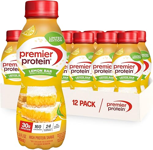 Vista 22 de Premier Protein - Batido de proteína sabor a plátanos y crema, 30 gramos de proteína, sin azúcar añadida, 24 vitaminas y minerales para apoyar