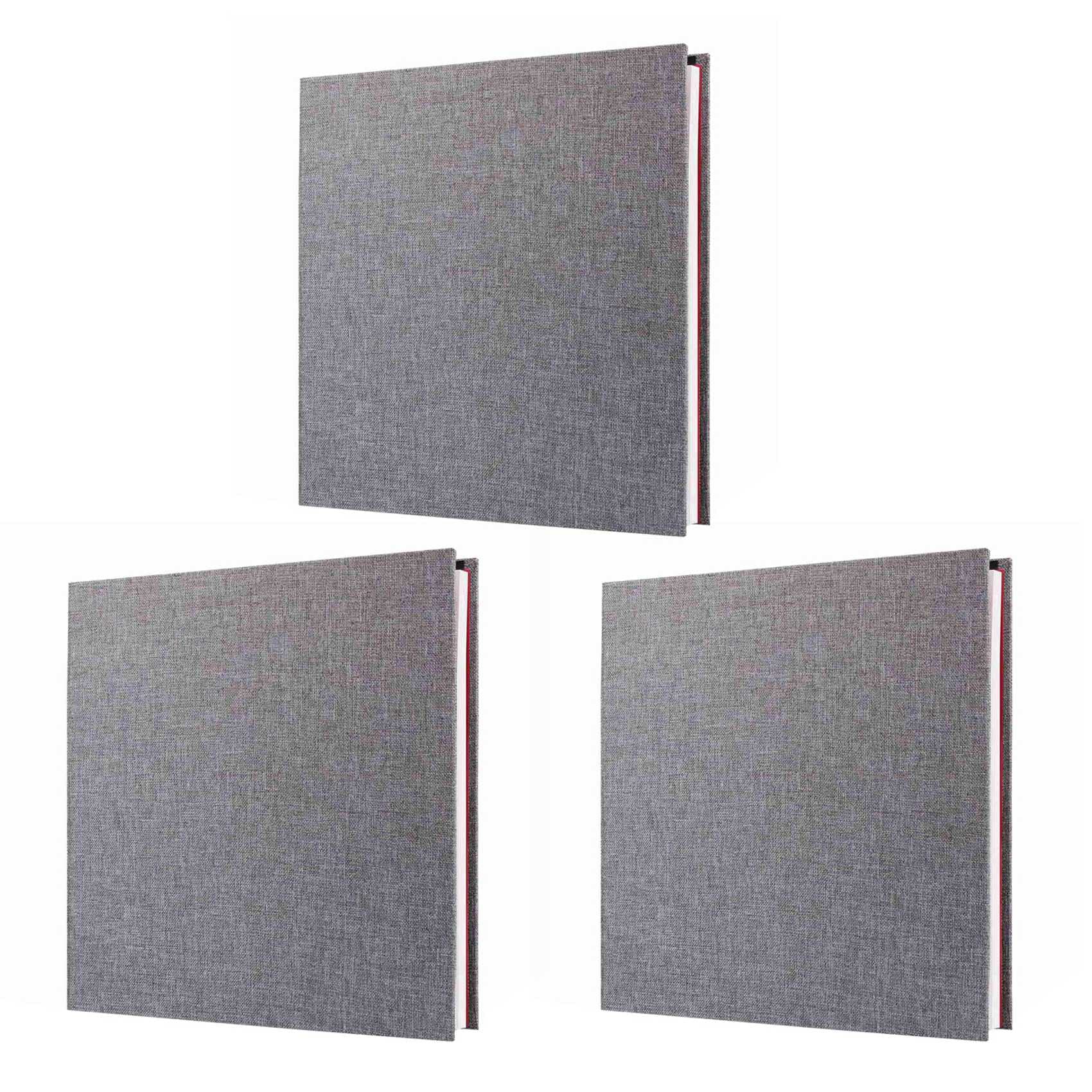 Hndhbfgrt 3X Photo Album Scrapbook Linen Art DIY Memory Book Thick Pages with Protective Film Save Images Permanently,