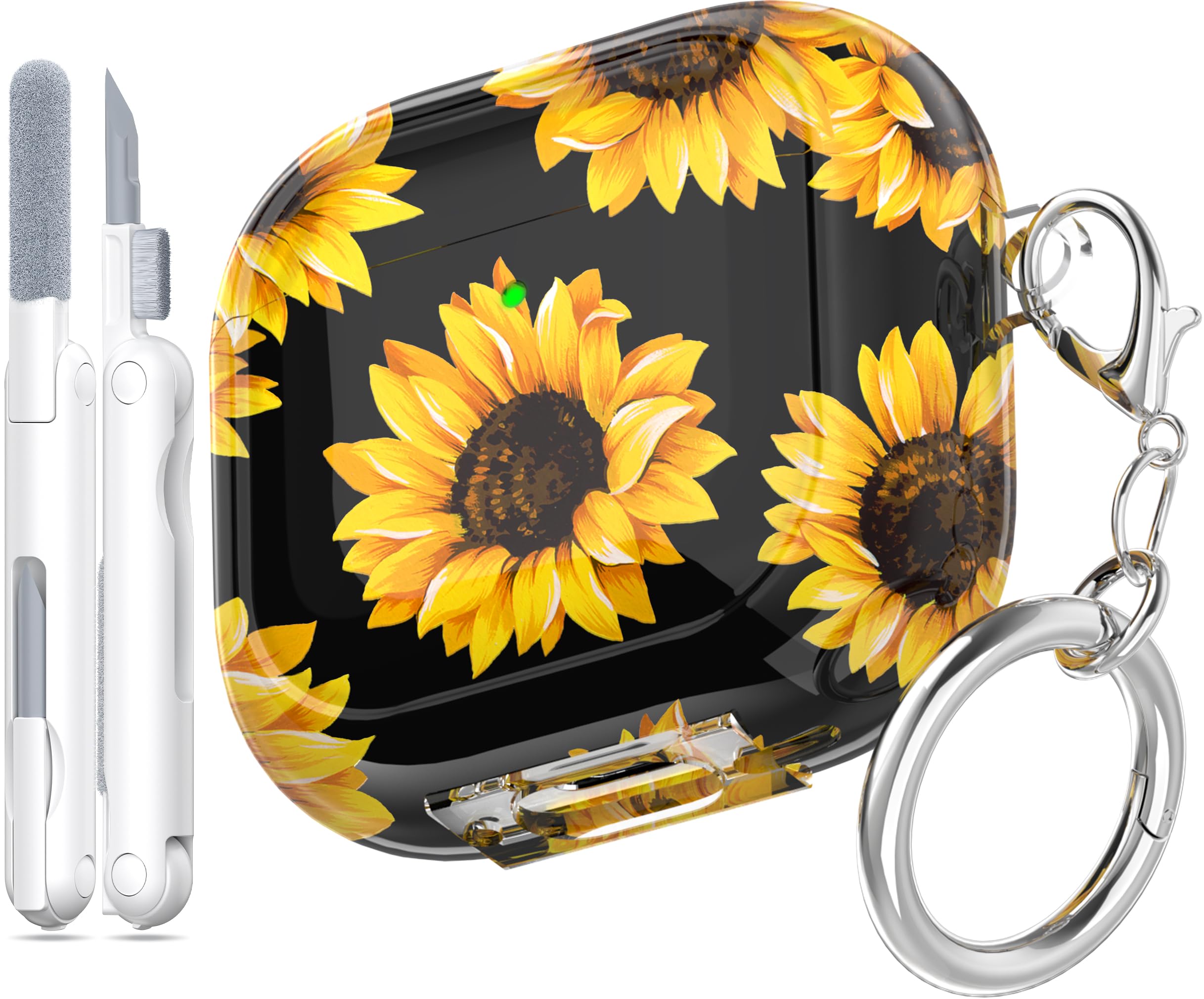 MHYALUDO for AirPods 4th Generation Case Cover 2024, Military-Grade Shockproof, Soft TPU Highly Transparent Anti-Yellowing for AirPods 4 Case with