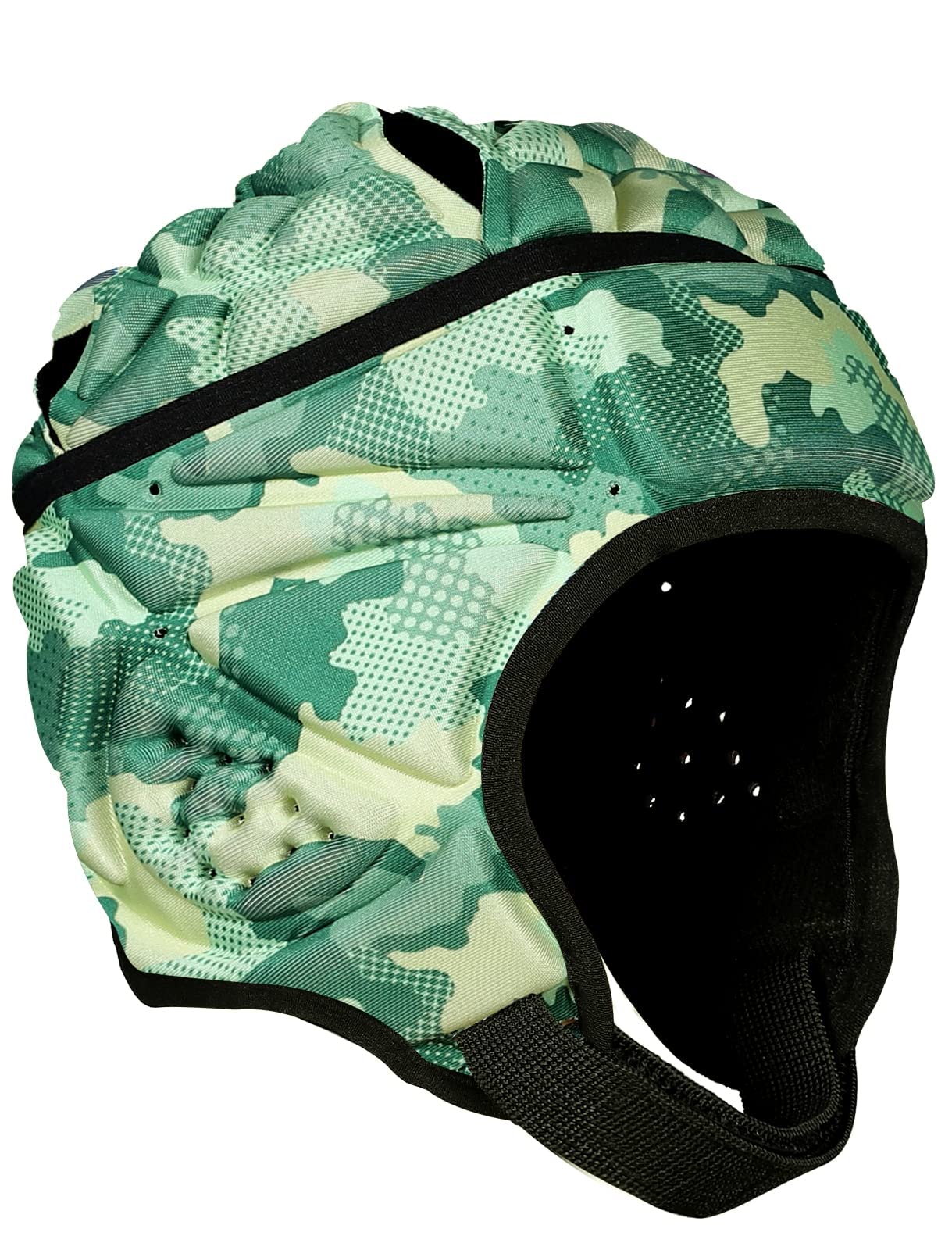 Mult-Color Soft Helmet, Flag Football Rugby Goalkeeper Helmet, Cap Soft Shell Helmet, Soccer Headgear Special Needs Protection for Childrens 4-12 Years