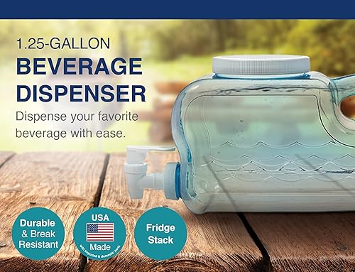 Miniatura 2 de Arrow Home Products00744 Slimline contenedor de bebidas 25 galones transparente Estante para refrigerador Transparente