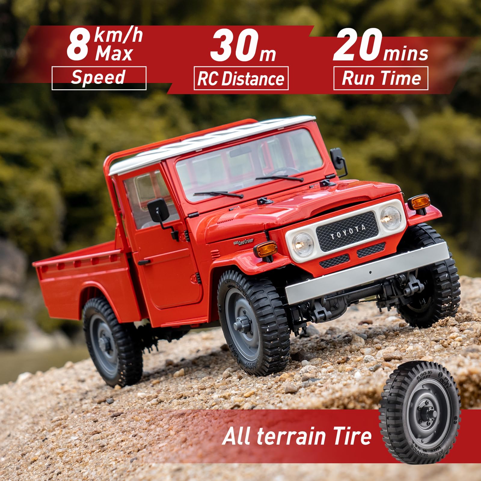 BEEZRC FMS 1/12 RC Crawler Toyota FJ45 Official RTR Green 2.4GHz