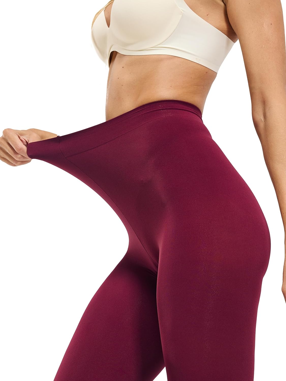 CozyWow Women's 80D Soft Opaque Tights, High Waist Solid Color Womens Tights with 30+ Colors - Image 4