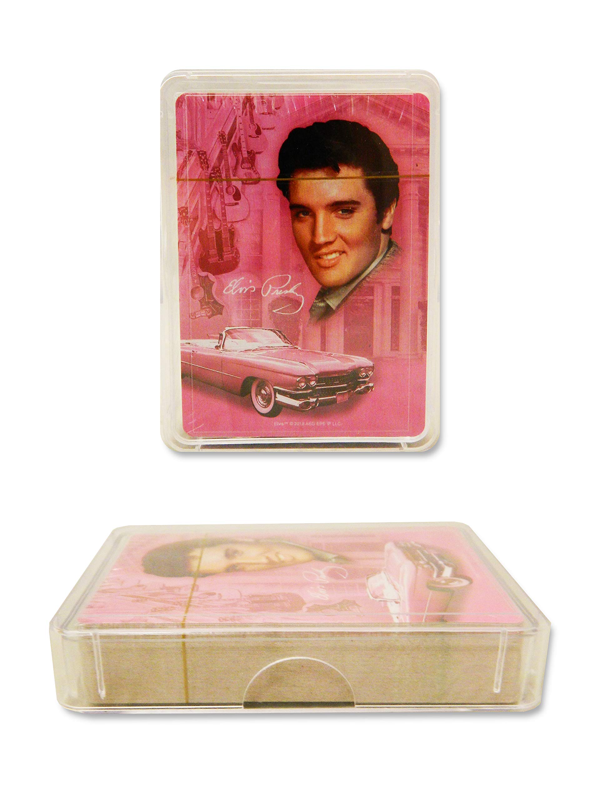 Midsouth Products Elvis Playing Cards - Elvis Presley Pink with Guitars