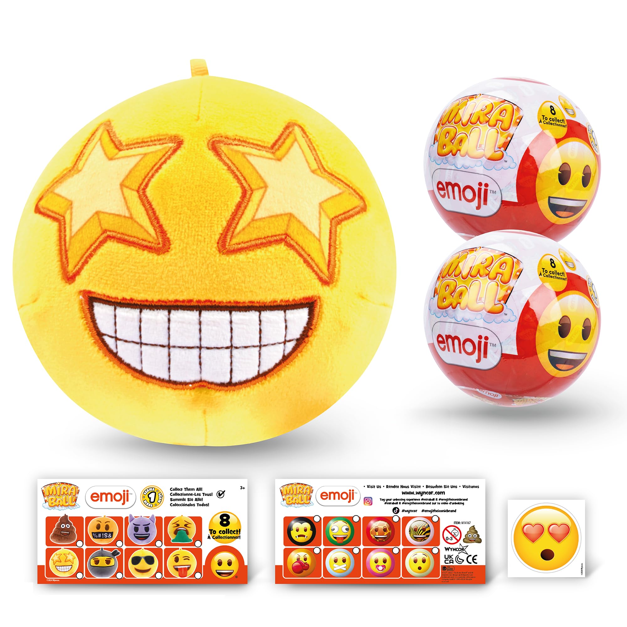 Emoji Collectible Blind Box for Kids Aged 3+ - Plush Blind Box Mystery Toy with Mini Figures/Squishy Toy - Ideal Stocking Stuffers, Goodie Bag Stuffers, Toy Gift Ideas (2-Pack)