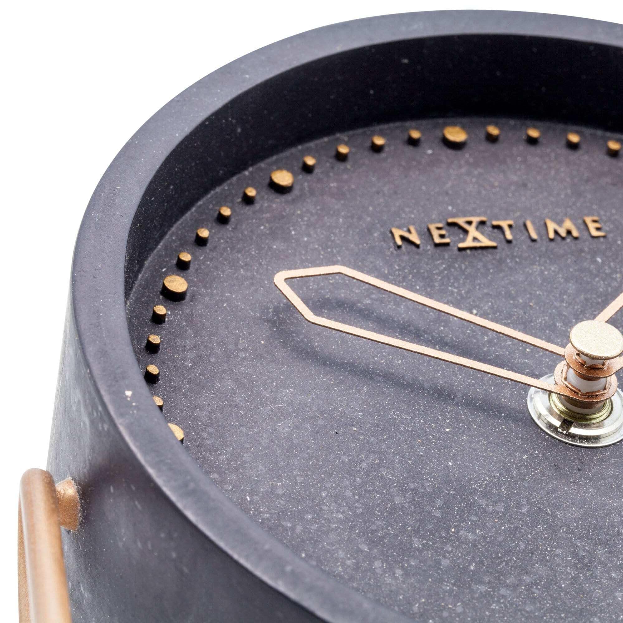 NEXTIME 5204ZW Cross Orologio da Tavolo, Nero, 15.5 x 17.5 cm