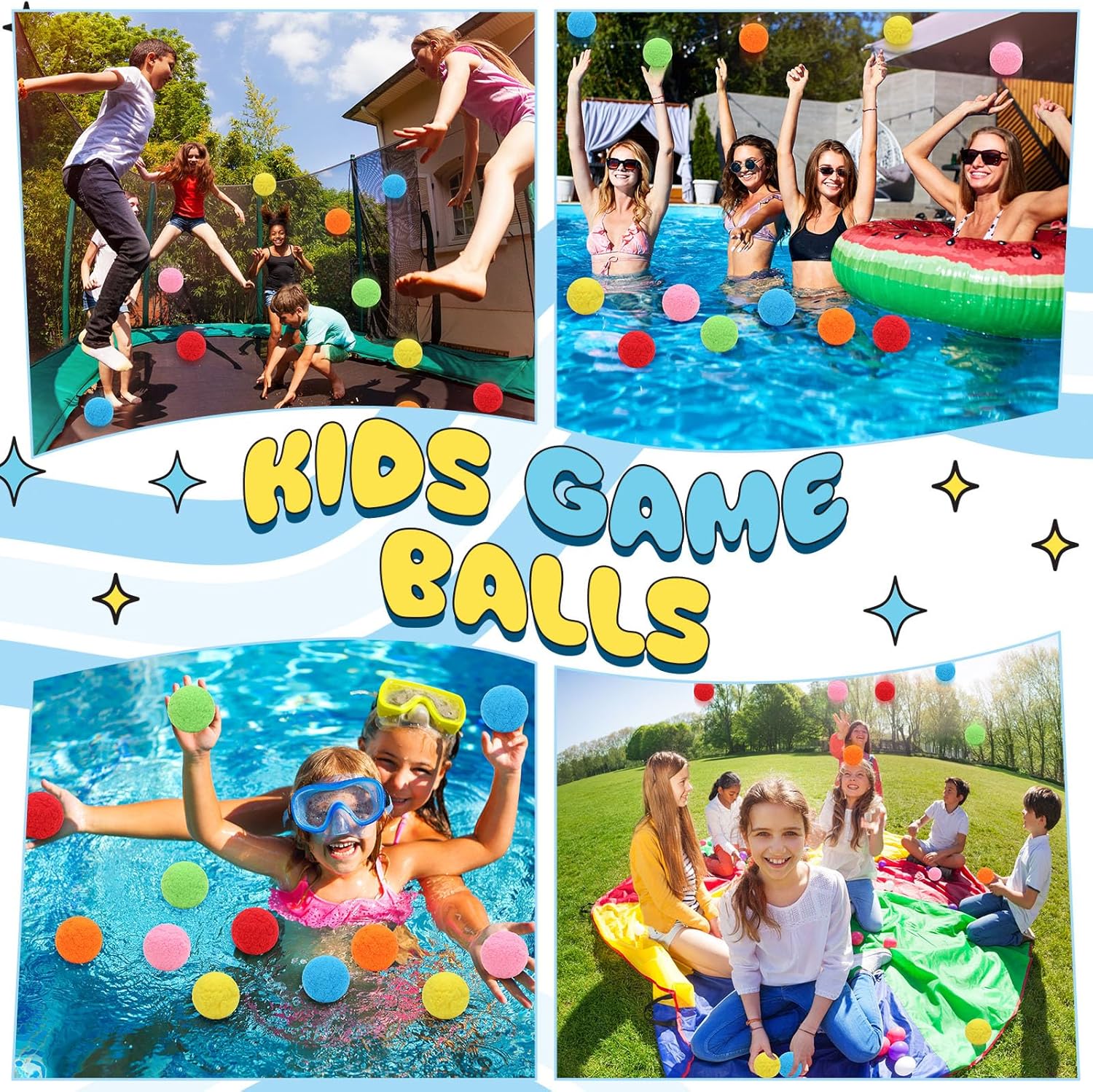 Soulchen 12 Pcs Water Balls 3 Inches Large Reusable Water Balloon Fight Splash Soaker Balls Bulk for Outdoor Game Soft Beach Pool Party Favors Activities Summer Present Adult Outside Games Kit image 6 of 6 B0F249YRCZ