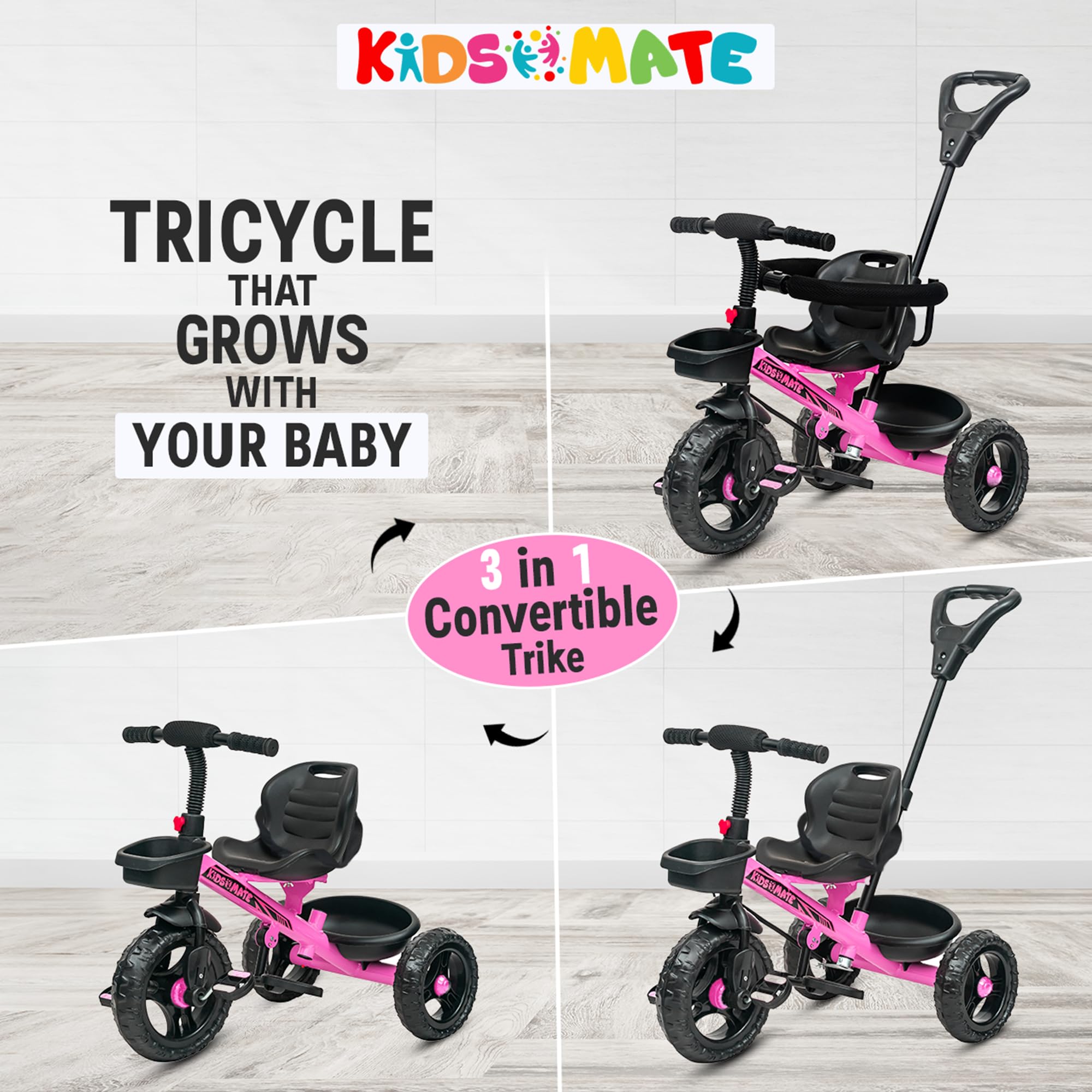 Kidsmate Xplorer Tricycle - Safe & Durable for Toddlers -4 Kidsmate Xplorer Tricycle - Safe & Durable for Toddlers -4
