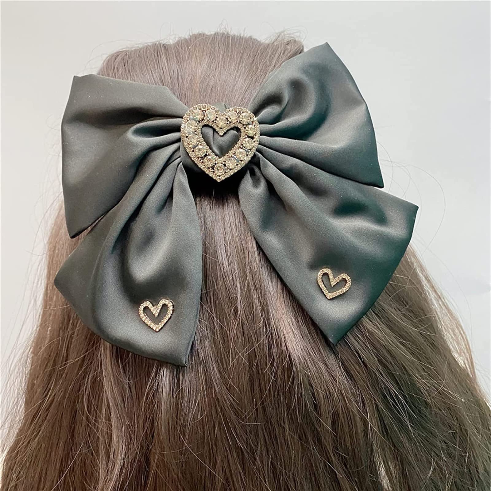 Cerchietto for capelli, elastici for capelli, fasce for capelli, accessori for capelli, elastici in seta for capelli, fermaglio for capelli con fiocco grande tempestato di diamanti fermaglio a molla i