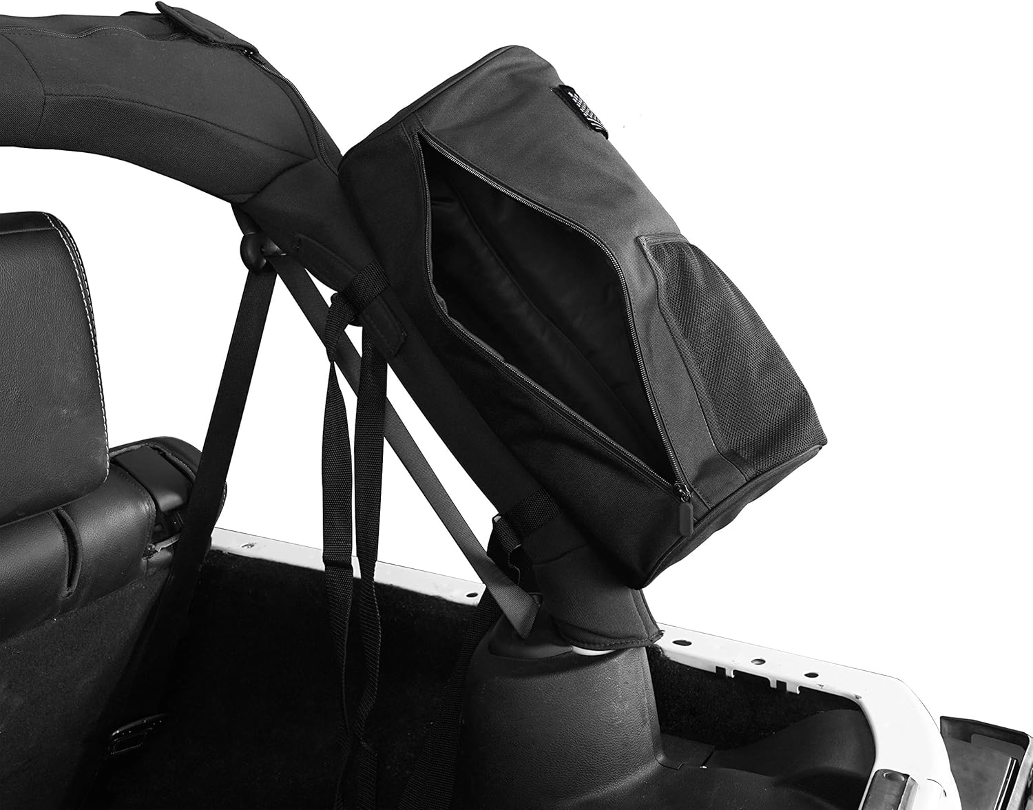 Hooke Road Wrangler Roll Bar Mount Storage Bag for Jeep Wrangler JK JL 07-26 - Pairs