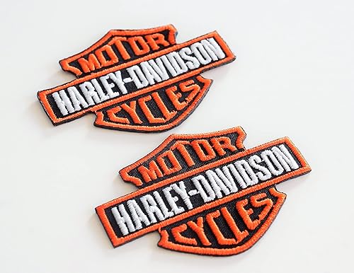 Artful Patches Parches Harley para chaquetas  Parches bordados de tela bordada con logotipo  Apliques de motociclista cosidos a mano para chalecos,