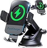 Wireless Car Charger, 2025 Upgrade 15W Fast Charging Auto Clamping Car Phone Holder Charger, Phone Holders for car, CHGeek,fit for iPhone 16 15 14 13 Mini Pro Max XR, Samsung Galaxy S25 Ultra