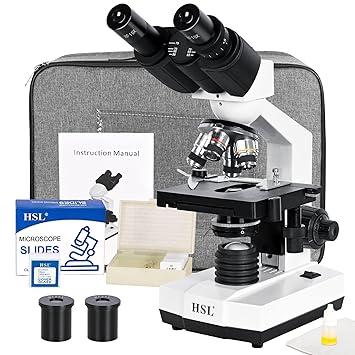 HSL 40x-2500x Compound Binocular Microscope for Adults Professional,microscopes for Student Educate,Biological Microscope LAB Micro Scope microscopio 1000x 400X