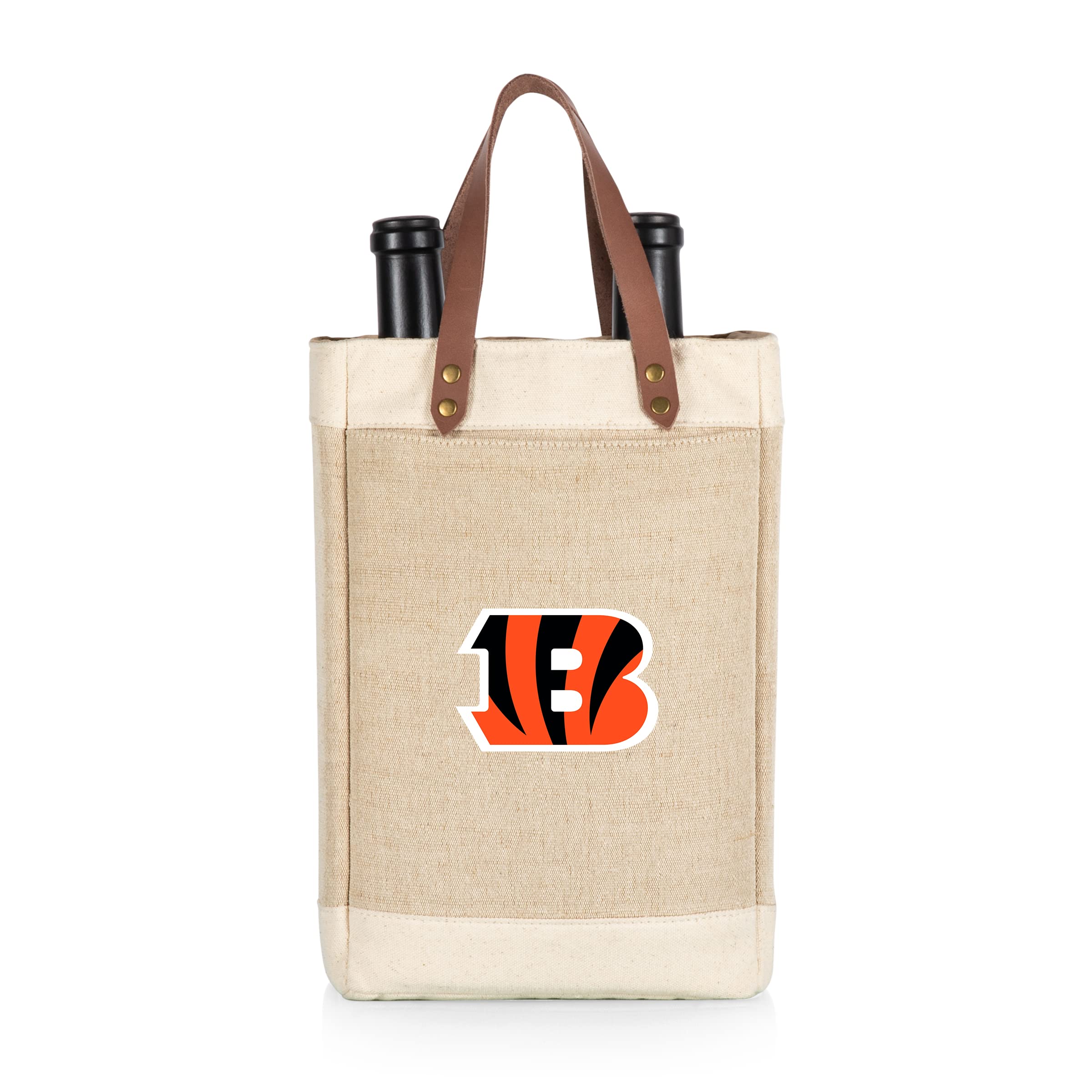 Picnic Time NFL Pinot-Bolsa de Vino aislada de Yute para 2 Botellas, Unisex Adulto