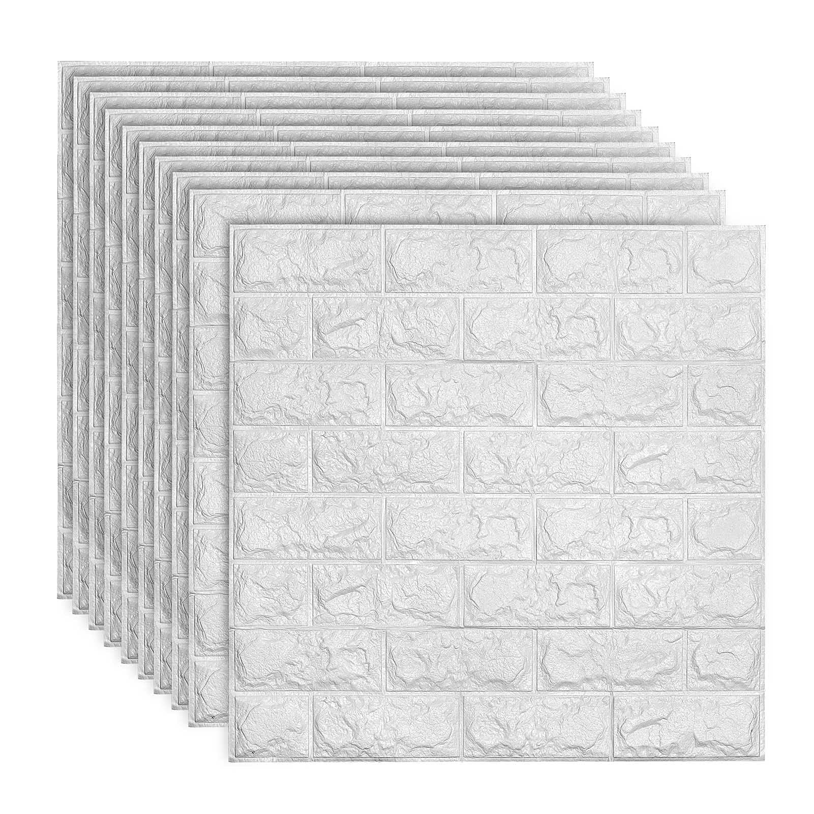 Buy Holdfiturn 10Pcs 3D Wall Panels 5mm 60×60cm Thicken 3D Brick