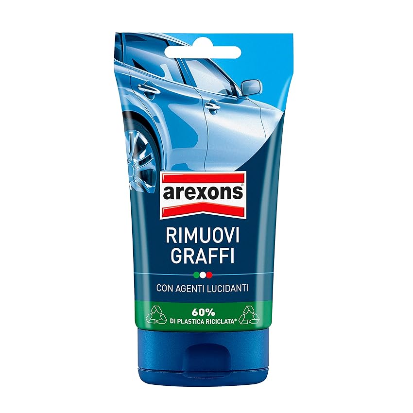 Arexons Pasta rimuovi graffi, auto carrozzeria, Speciali microparticelle per attenuare anche i graffi profondi, Delicato sulla carrozzeria, Con agenti lucidanti, 150 gr