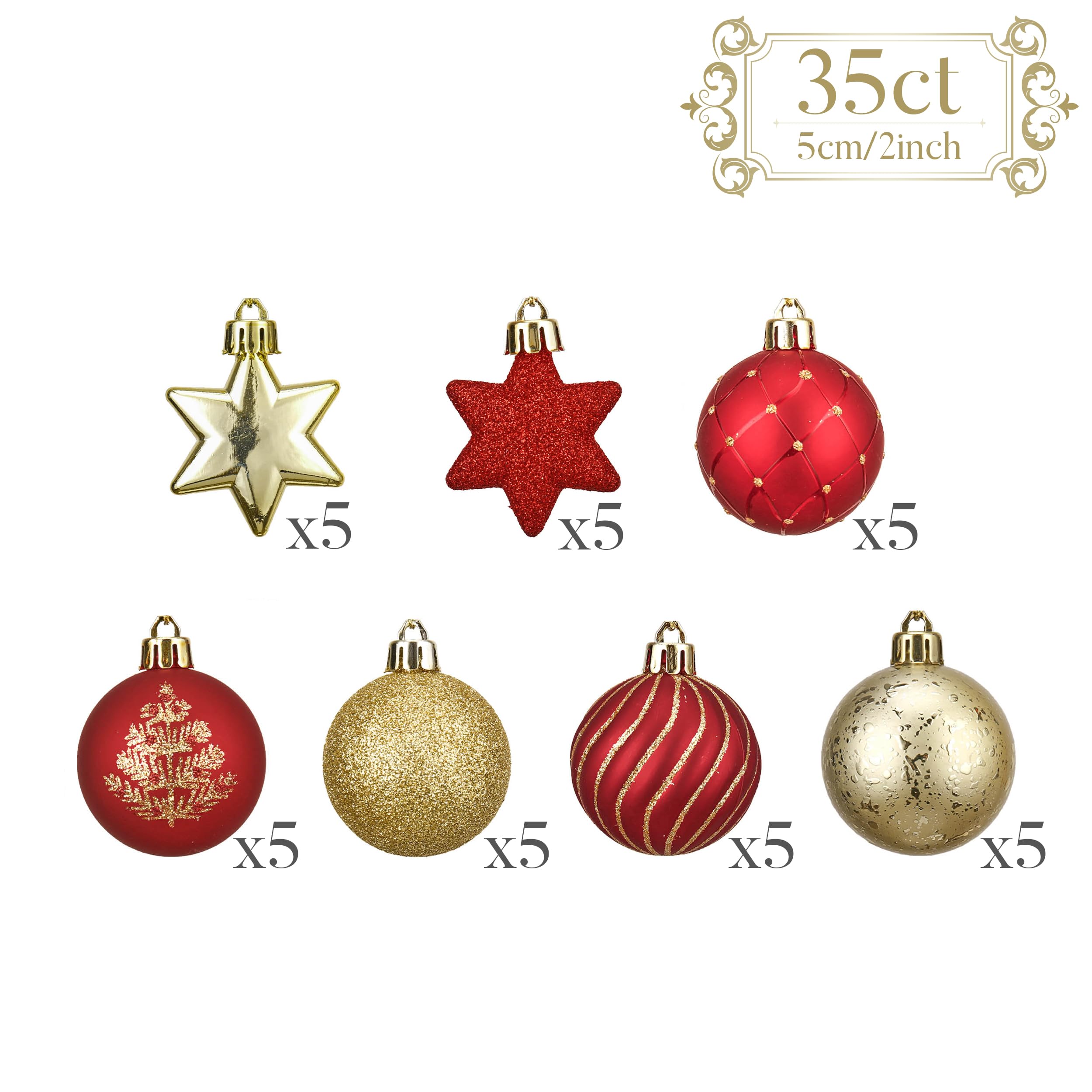 Valery Madelyn 90pcs Boules De Noël Dorée Blanc Et Argent