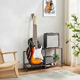 Bikoney Râtelier Réglable pour Guitares et Basse Électrique avec Support d’Amplificateur, Porte-Guitare Solide pour Plusieurs Instruments et Accessoires de Musique - 5