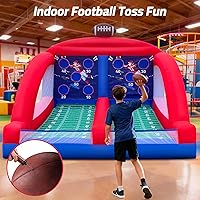Vista 5 de Juego inflable de lanzamiento de fútbol de carnaval con 4 bolas y soplador, juego de tiro para eventos comerciales, carnavales, fiestas familiares