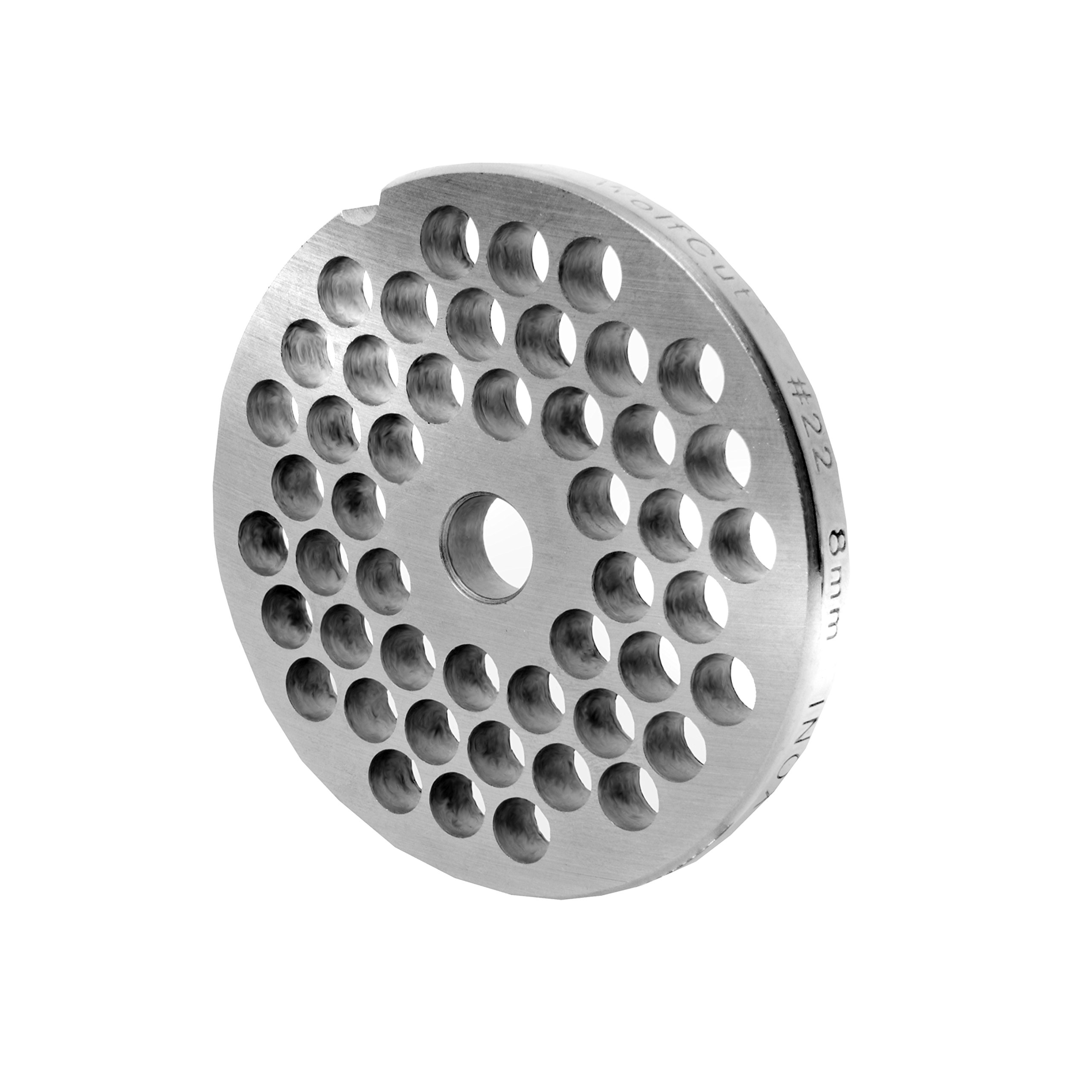 Zestaw tarcz do maszynki do mięsa rozmiary 22/3 mm-8 mm i nóż krzyżowy