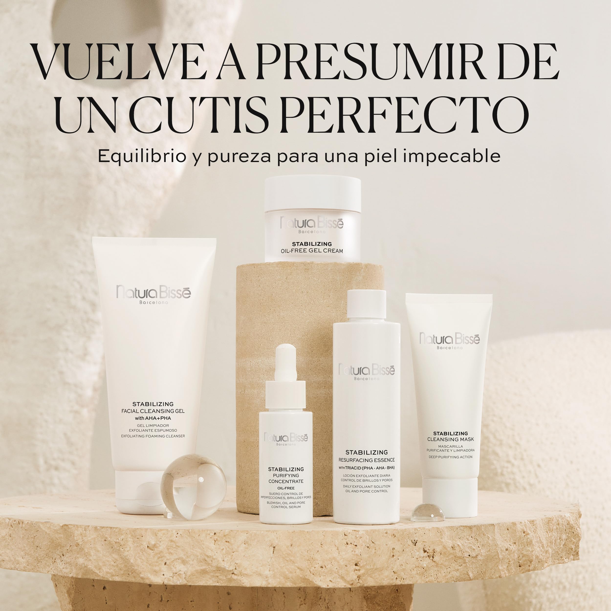 Natura Bissé Stabilizing Resurfacing Essence | Loción Exfoliante Facial de Uso Diario con Gluconolactona, Ácido Salicílico, Niacinamida y Ácido Hialurónico | 100 ml