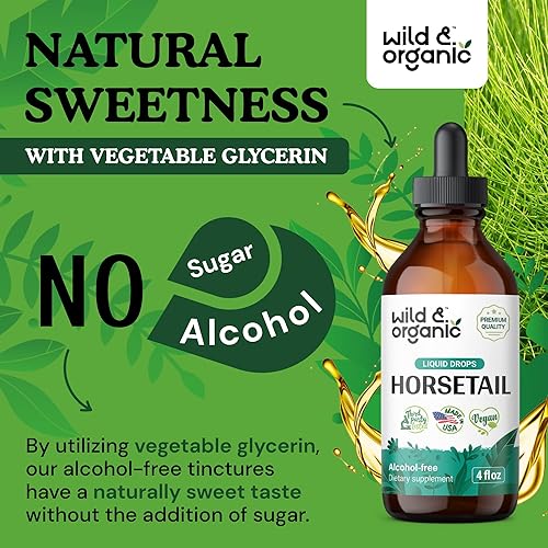 Miniatura 5 de Extracto líquido de cola de caballo, suplemento orgánico de hierba de cola de caballo para el crecimiento del cabello, vegano, gotas sin alcohol, 4