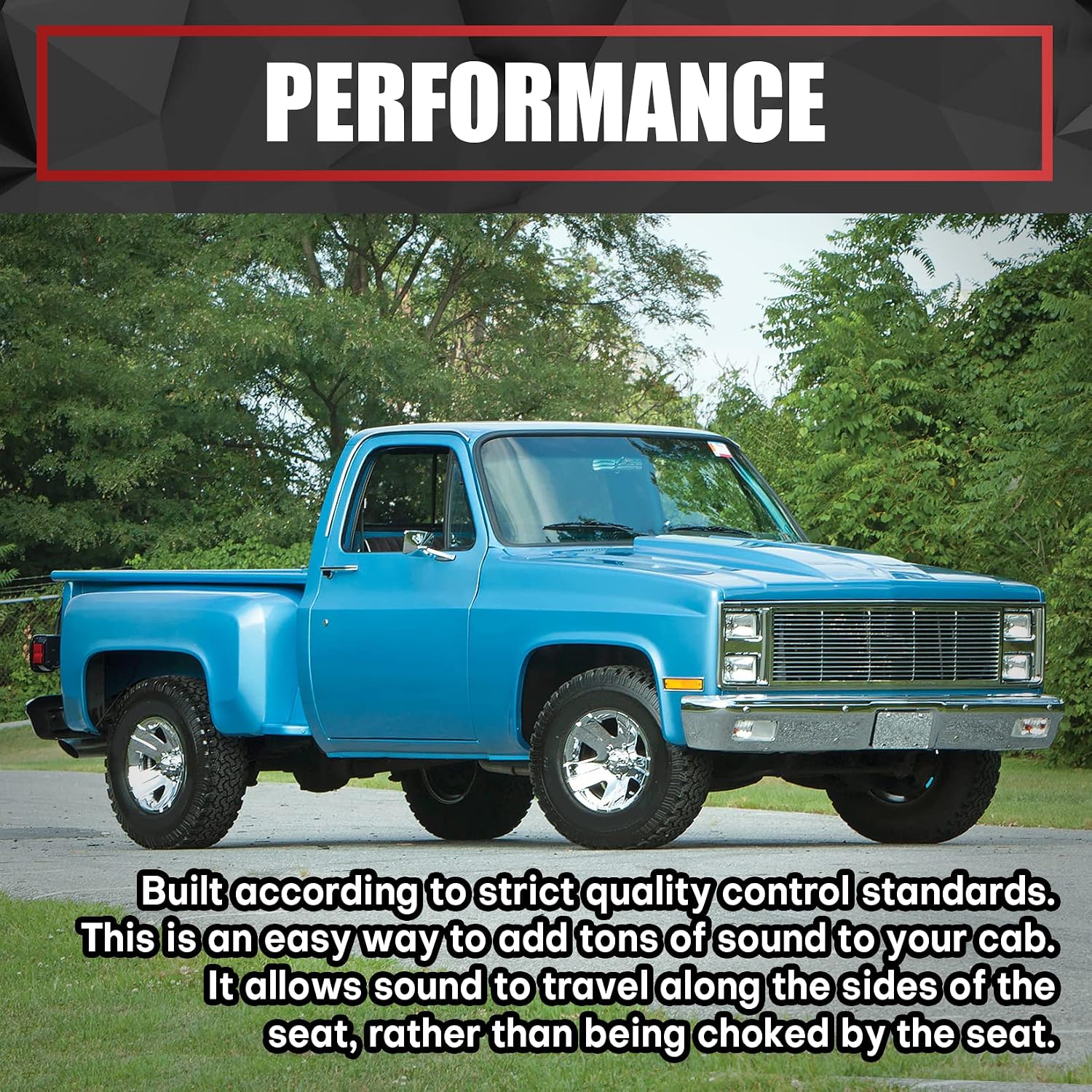 VIAGL Speaker Brackets Behind Seat 6x9 fit for Chevy C10 1973-1987 Squarebody for 6x9 Speaker, Black