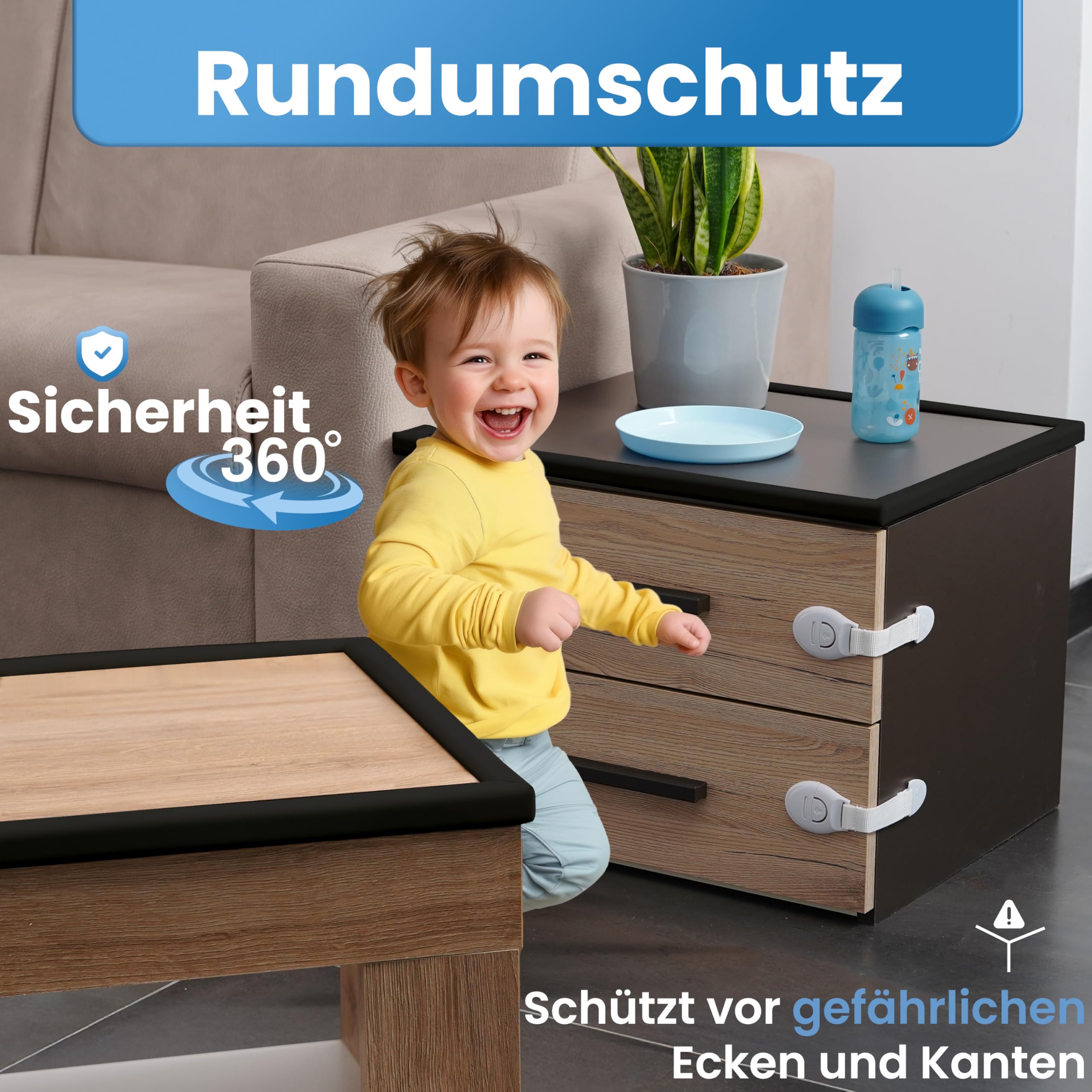 HENGBIRD Kantenschutz 5m - Selbstklebende Schaumstoffkanten Für Kindersicherheit