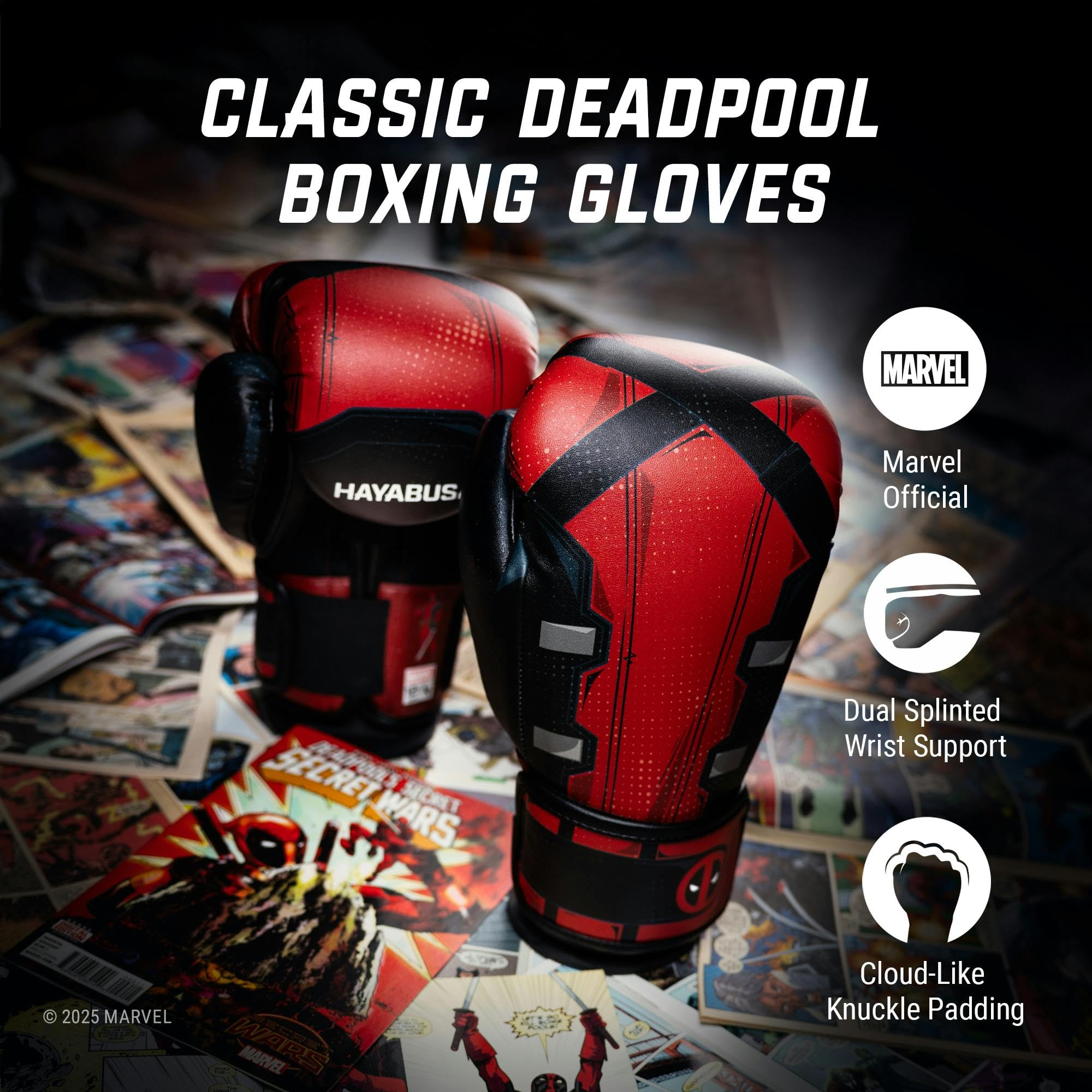 Hayabusa Marvel Klasyczne rękawice bokserskie dla mężczyzn, kobiet i dzieci - oficjalnie licencjonowane | 473 g 350 g 226 g 170 g treningowe, sparingi, torba i podkładka praca