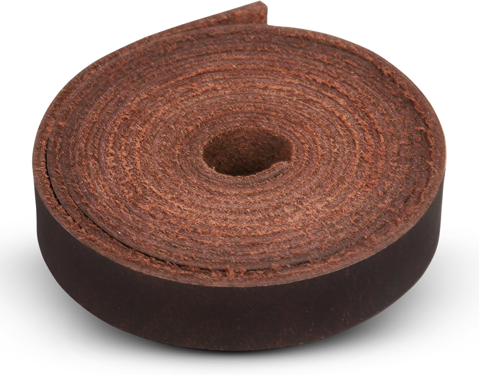 Genuine Buffalo Leather Strap for Crafts - Handcrafted Durable Full Grain Leather Roll - Leathercraft Accessories for Bracelet Making, Belt Making Supplies, Keychains, Dog Collars, & More (1โ x 60โ)