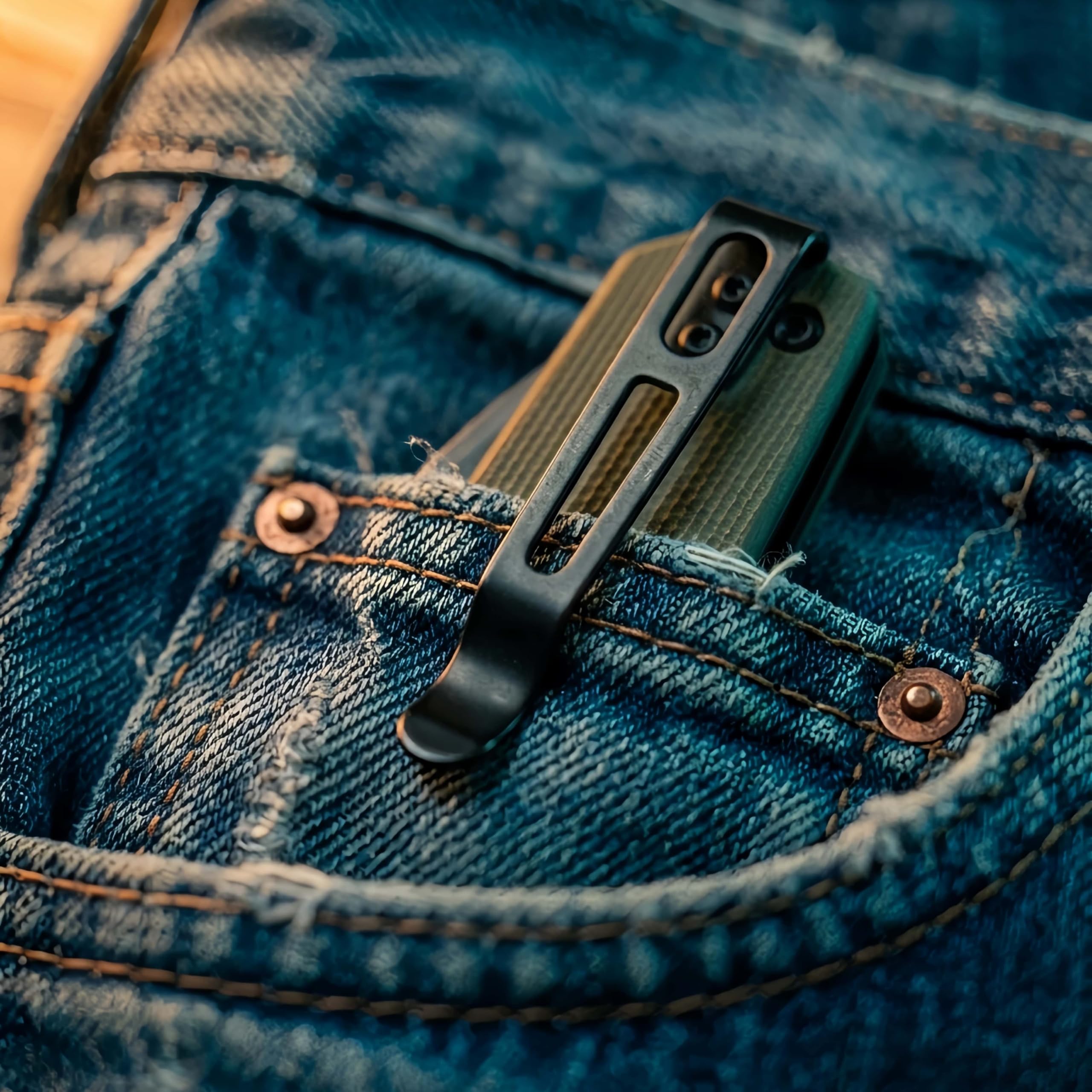 Kleines Klapptaschenmesser – 4,98 cm lange Wharncliffe-Klinge, D2-Stahl, strukturierter G10-Griff, Geschenk für Männer und Frauen zum täglichen Tragen, Camping, Wan (Grün)