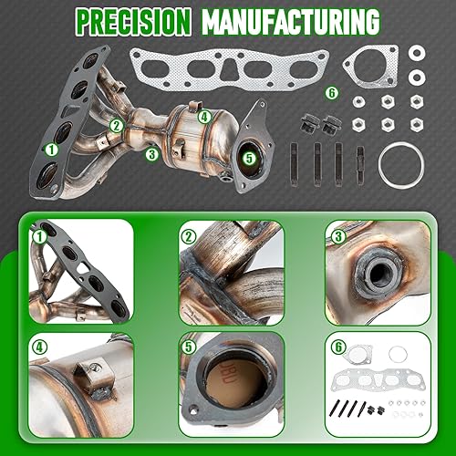 Miniatura 10 de Kit convertidor catalítico trasero de alto caudal, ajuste directo Nissan Altima 2007 2008 2009 2010 2011 2012 2013 2014 2015 2016 2.5L (cumple con