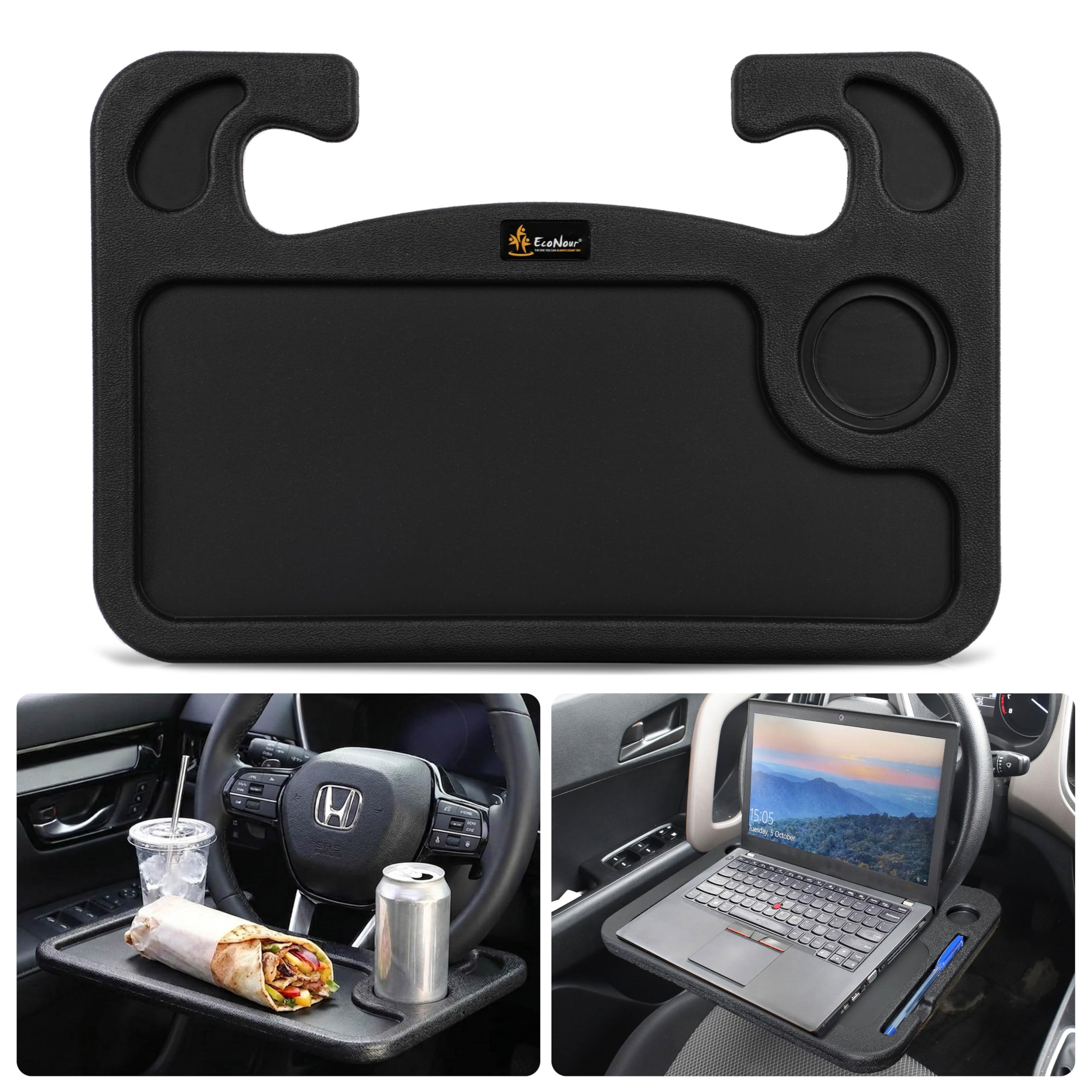 EcoNour 2-in-1 Steering Wheel Desk for Honda CRV 2023-2025 2026 Car Tray