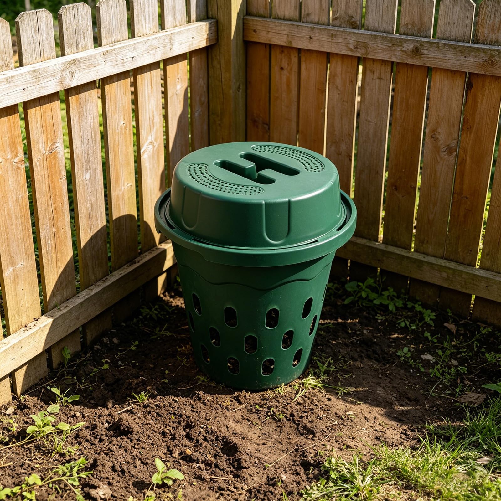 Levemolo Compostiera per Lombrichi Habitat Sano per Rifiuti da Cucina Organica in Plastica Verde per Vermicompostaggio e Letti da Giardino All'aperto