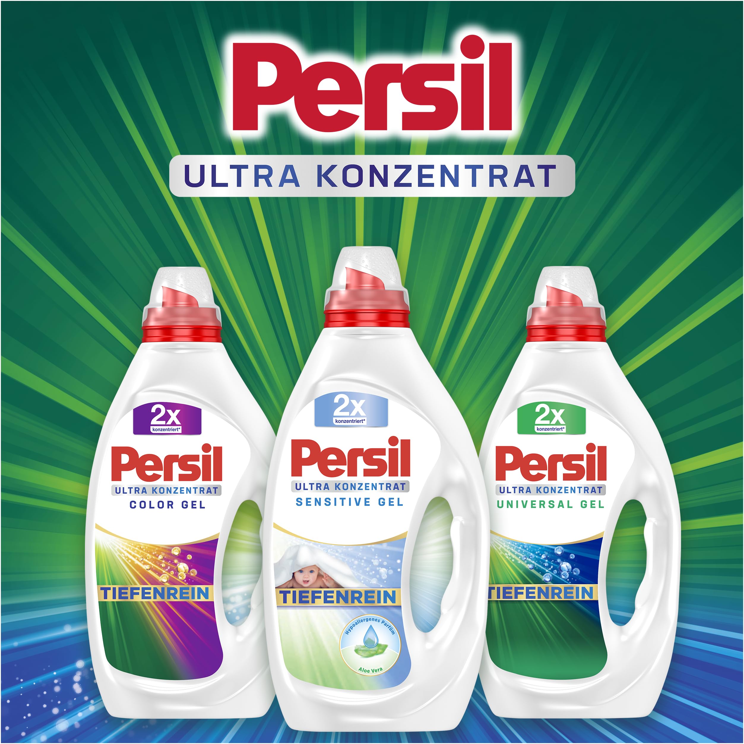 Persil Detersivo liquido Sensitive (124 lavaggi), detersivo altamente concentrato ultra concentrato con rimozione delle macchie ultra con tecnologia Deep Clean-Plus