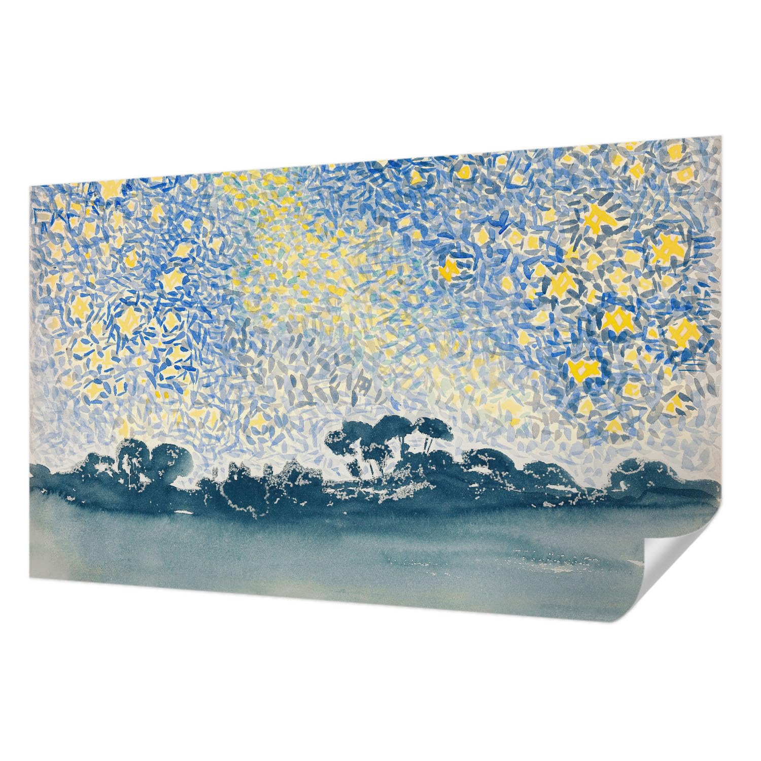 Papier peint adhésif déco murale salon et chambre panoramique 416x254 cm étoiles