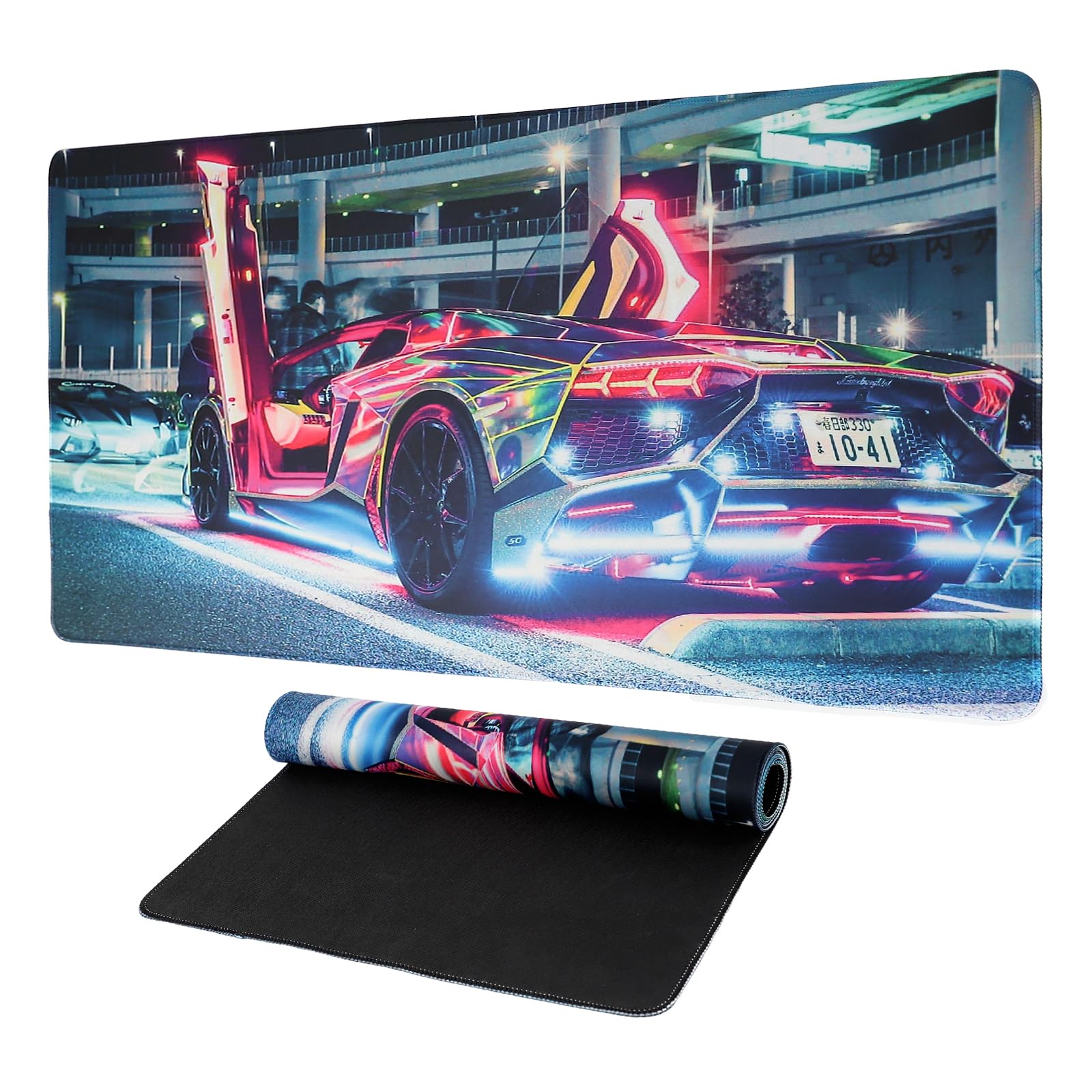 GmeDhc Schreibtischunterlage XXL Mauspad Gaming, Schreibtischunterlage Auto Maus Pad, 900x400 mm Großes Mauspad Gaming, Laptop Schreibtisch Unterlage