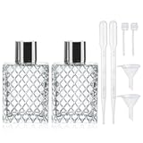 YU FENG 2 Pack Refillable Glass Spray Perfume Bottles 100ml &sol; 3&period;4 oz Cosmetic Fine Mist Atomizer Bottle Empty Portable Clear Glass Essential Oil Container for Travel