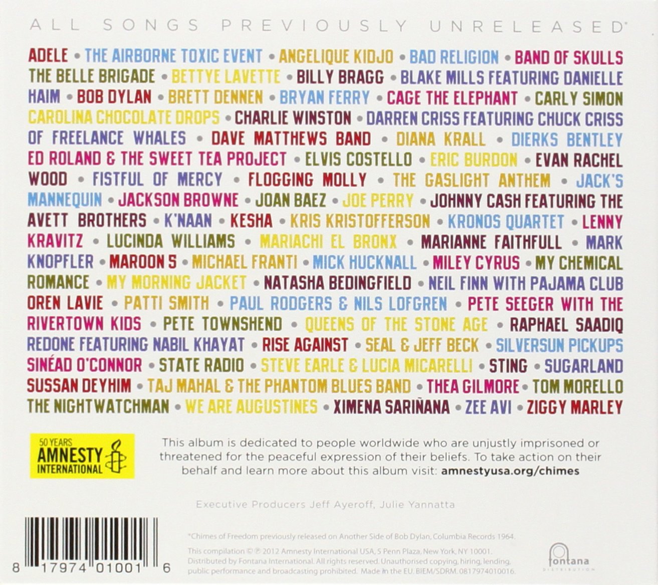 Chimes of Freedom: Songs of Bob Dylan (50 Years of Amnesty International)